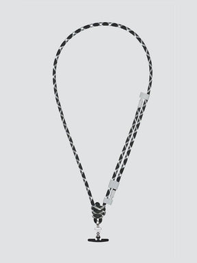 Yoggle Power Click Charging Cable & Crossbody Phone Strap, Black & White