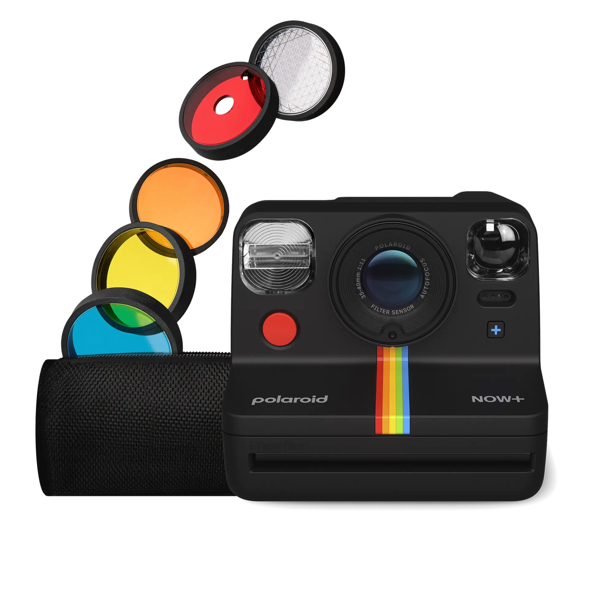 Polaroid Now+ Gen 2 i-Type Instant Camera + 5 lens filters, Black