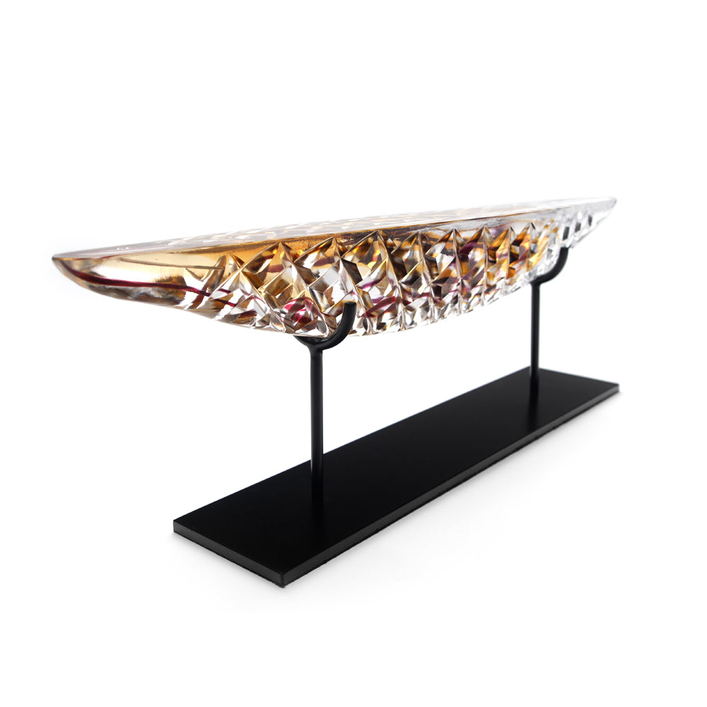 Amber Arc Handblown Glass Sculpture | AEfolio - Wake Concept Store  