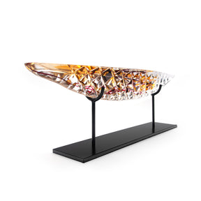 Amber Arc Handblown Glass Sculpture | AEfolio - Wake Concept Store  