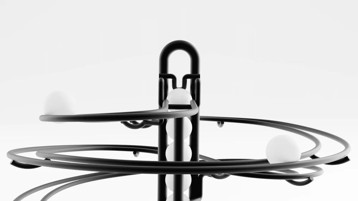 Marbolous 360° Design Marble Track Desk Toy, Electroll Black | Marbolous - Wake Concept Store  