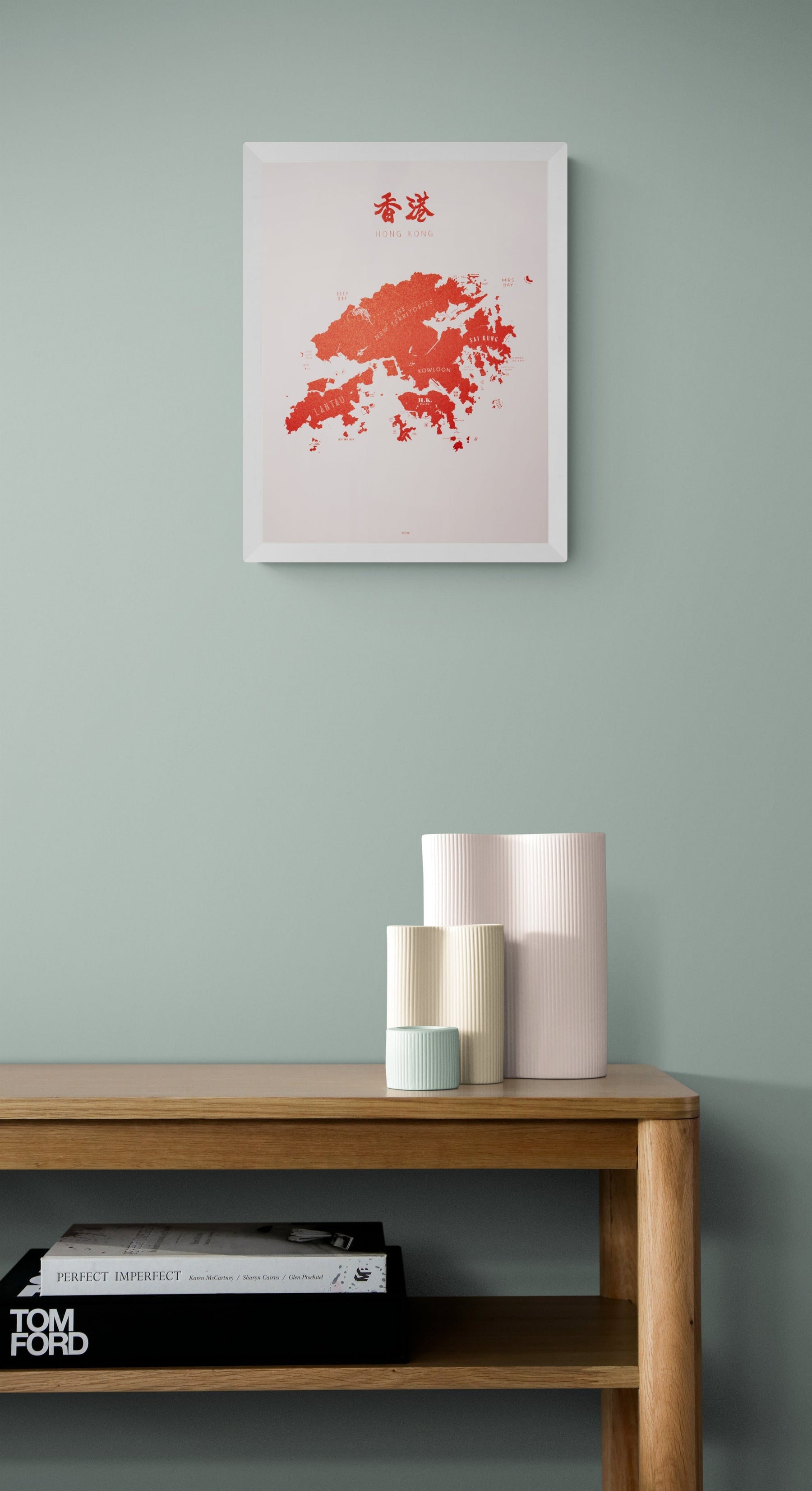 Hong Kong Pink Off Set Art Print