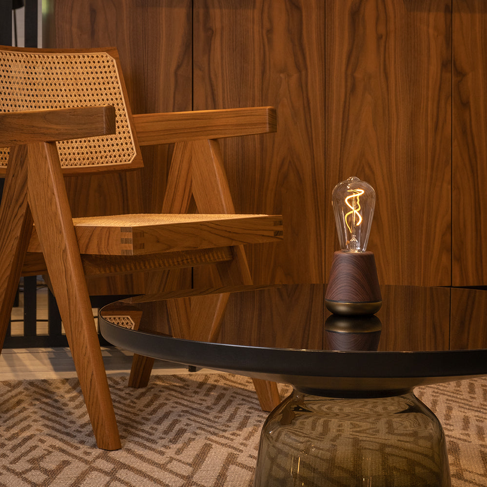 One Walnut Cordless Table Lamp | Humble - Wake Concept Store  
