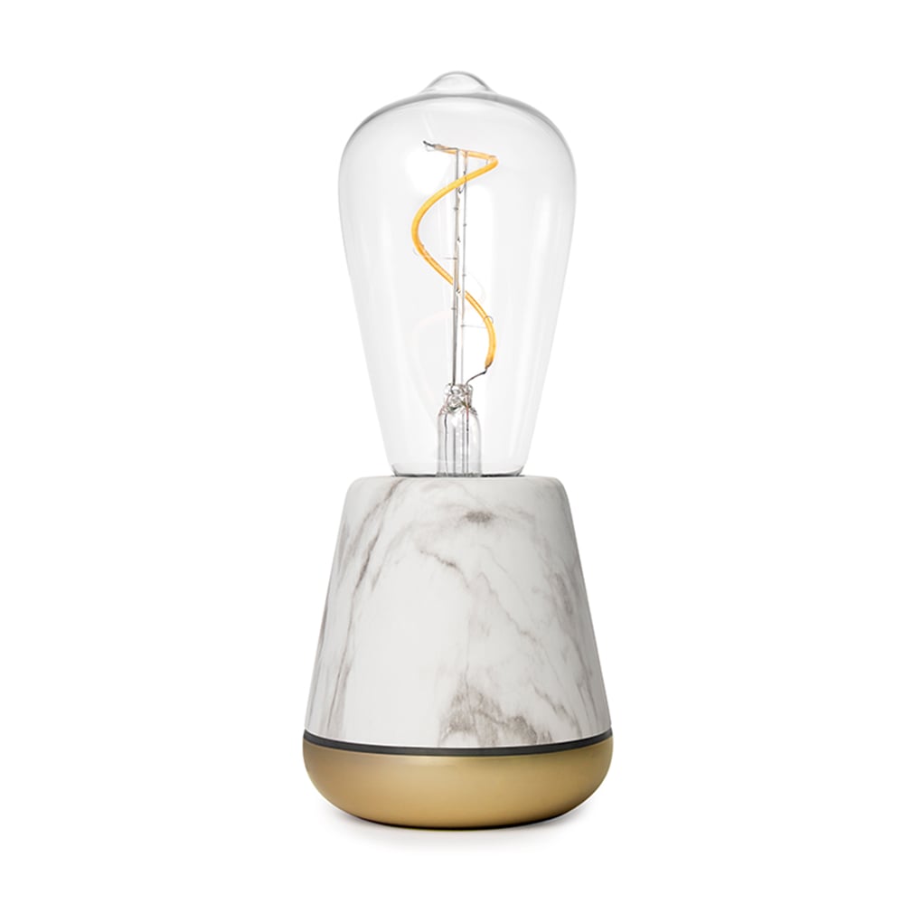 One White Marble Cordless Table Lamp | Humble - Wake Concept Store  