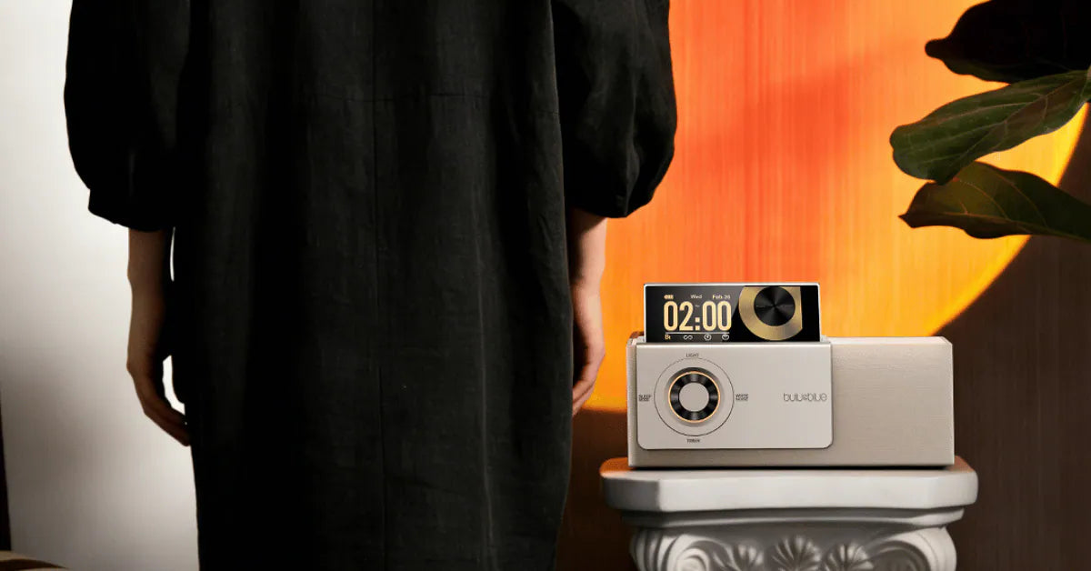 bulu&blue E300 Flip-Screen Bluetooth Speaker with Sunset Light