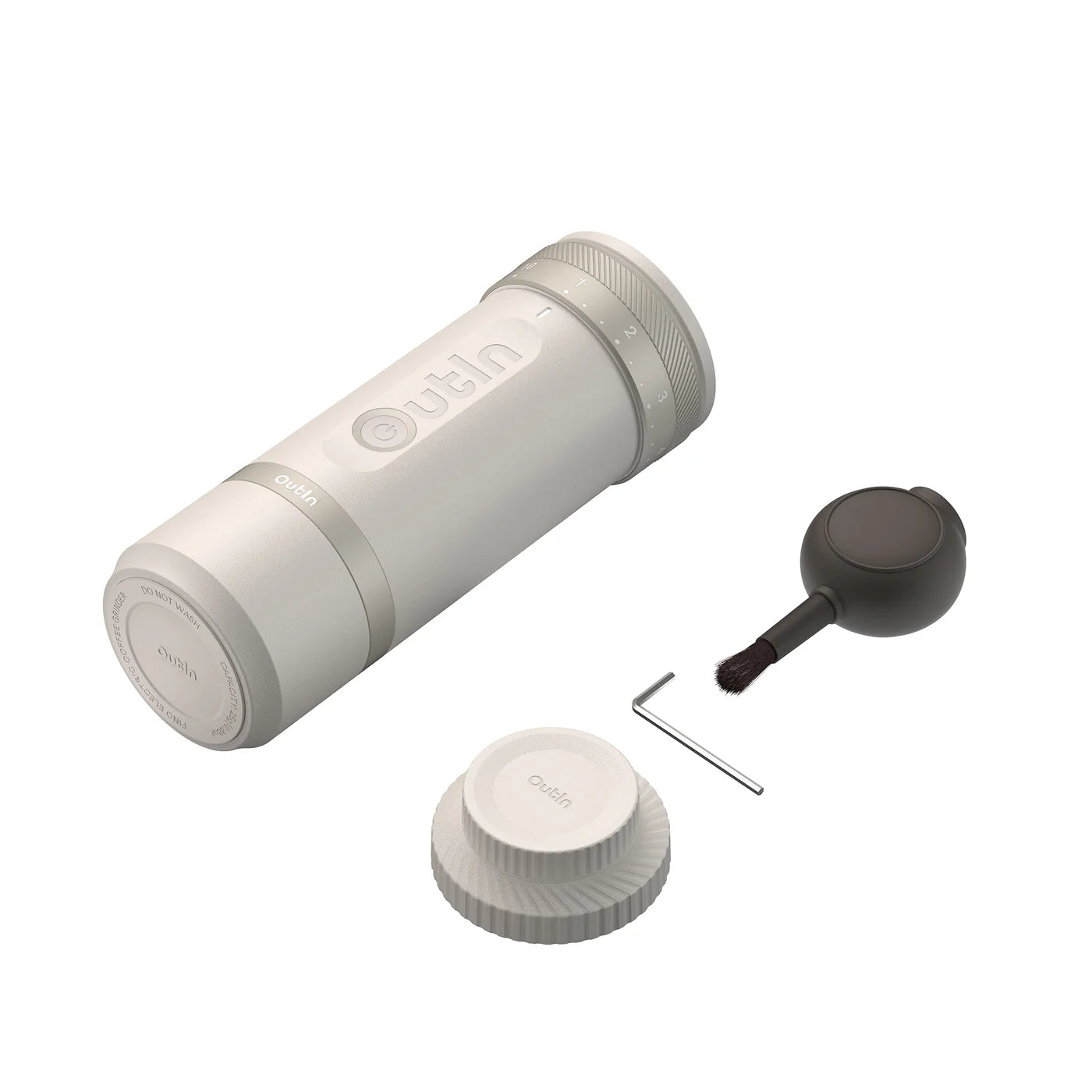 Fino Portable Electric Coffee Grinder, Sandstone White