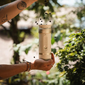 Fino Portable Electric Coffee Grinder, Sandstone White