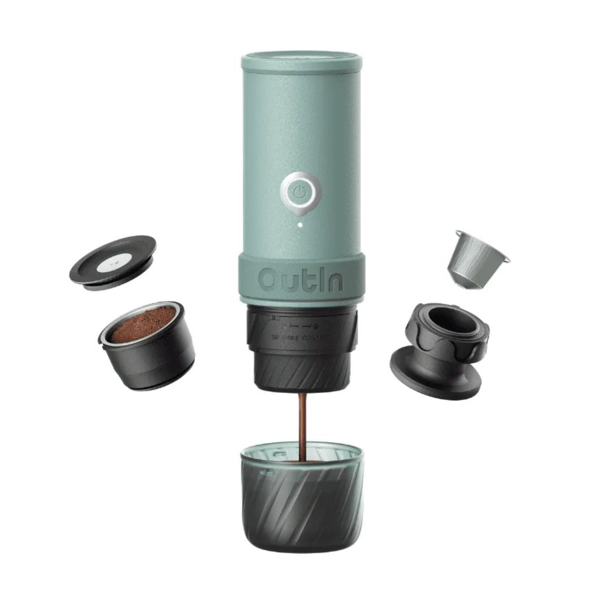 Mino Portable Electric Espresso Machine, Canyon Green