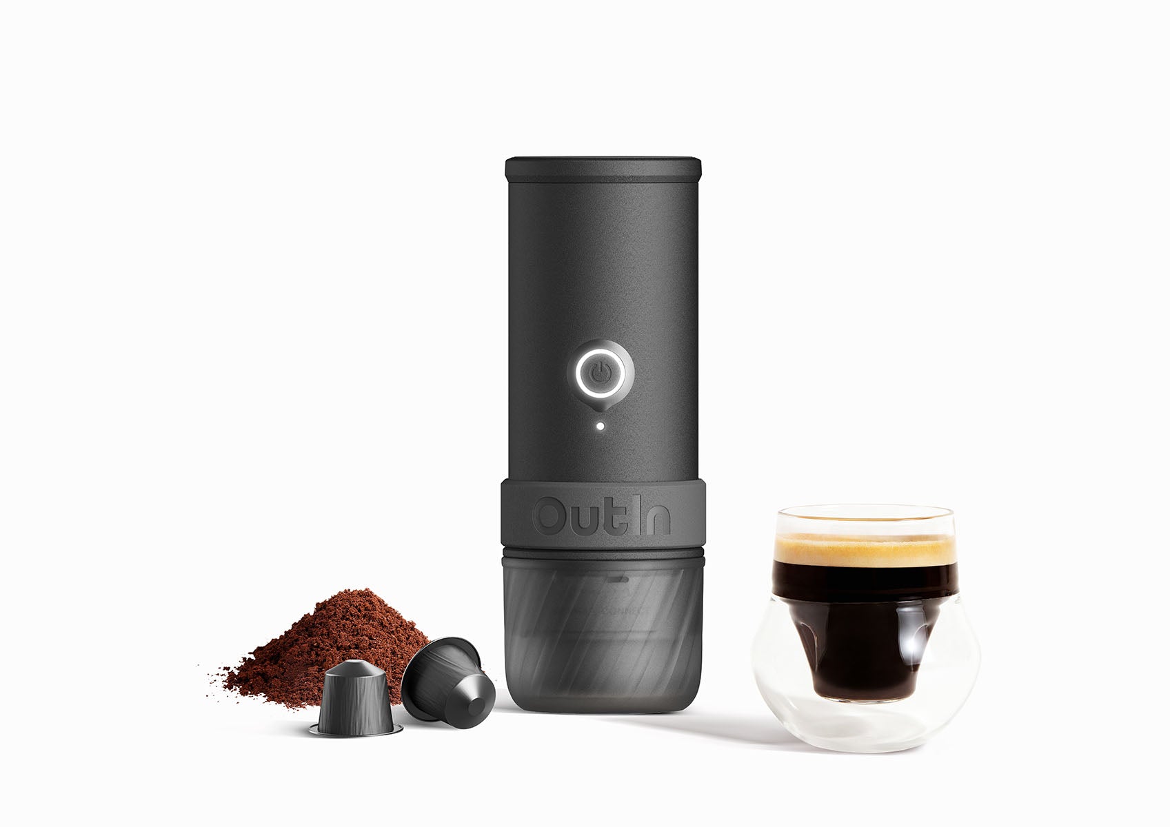 Mino Portable Electric Espresso Machine, Space Grey