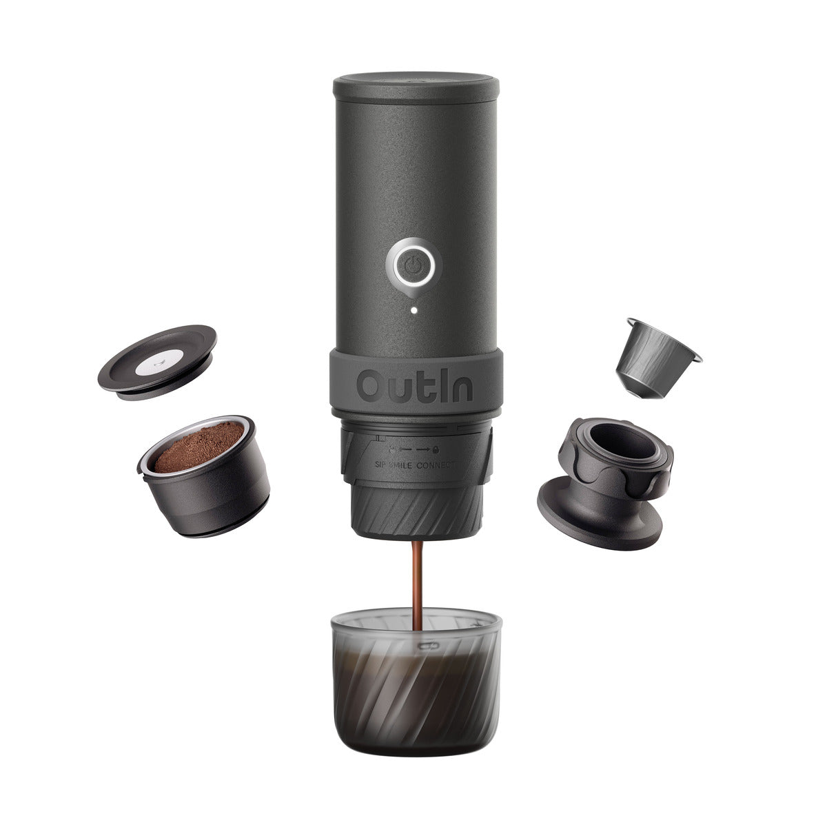 Mino Portable Electric Espresso Machine, Space Grey