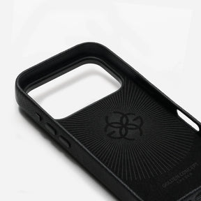 iPhone Case 17 Pro Max, Saffiano Leather Logo