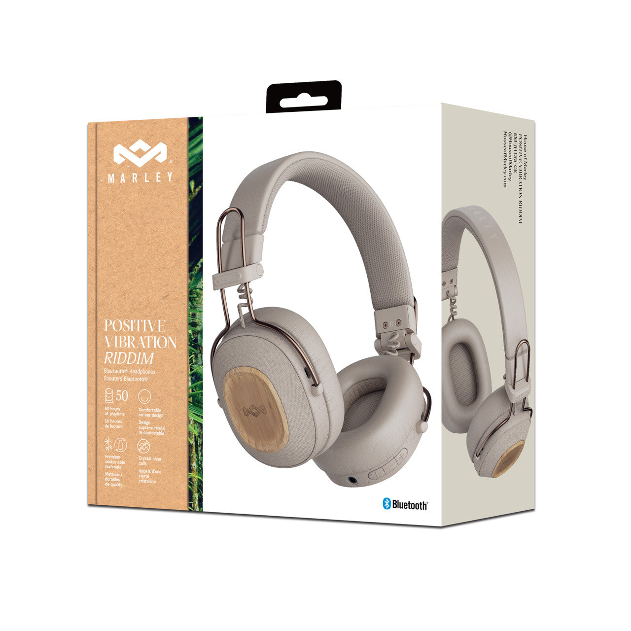 Positive Vibration Riddim Wireless Headphones, Cream