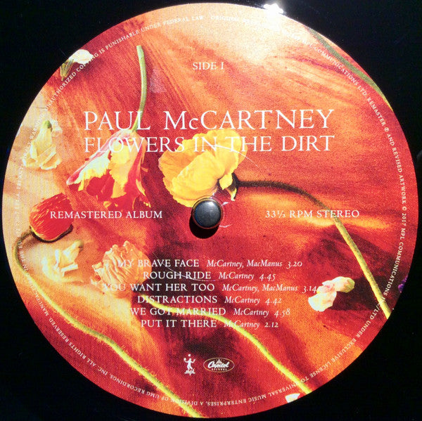 Paul McCartney : Flowers In The Dirt (LP, Album, RE, RM, 180 + LP, 180 + Dlx)