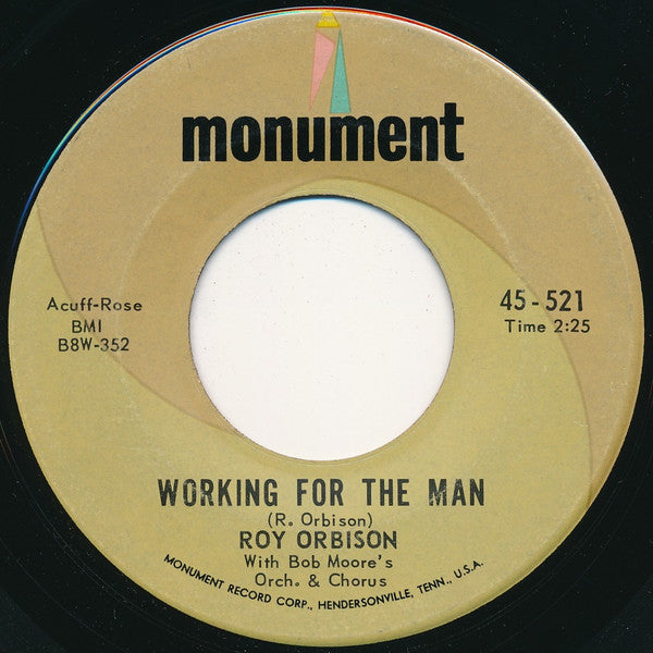 Roy Orbison : Leah / Workin' For The Man (7", Single, RP)