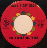 Everly Brothers : Walk Right Back / Ebony Eyes (7")