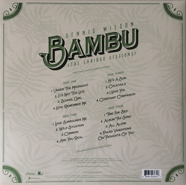 Dennis Wilson (2) : Bambu (The Caribou Sessions) (2xLP, Album, RSD, Ltd, RE, Gre)