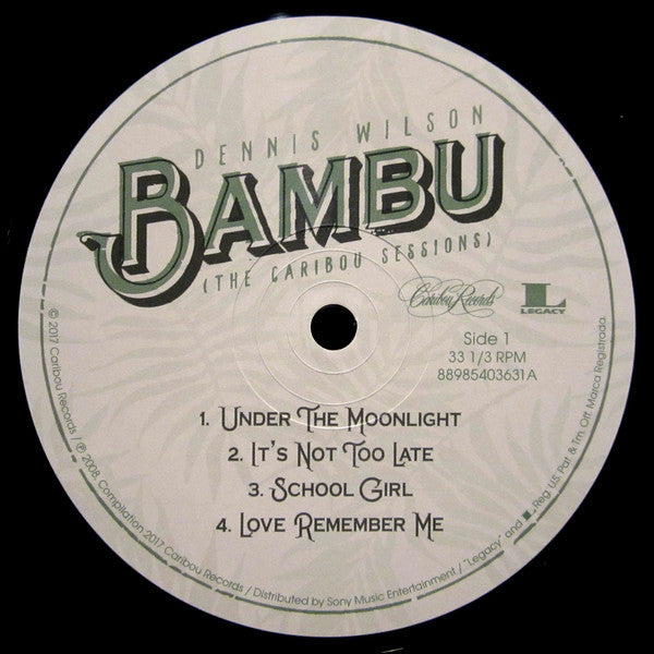 Dennis Wilson (2) : Bambu (The Caribou Sessions) (2xLP, Album, RSD, Ltd, RE, Gre)