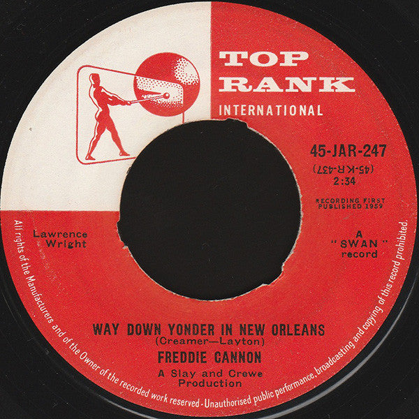 Freddy Cannon : Way Down Yonder In New Orleans (7", Single)