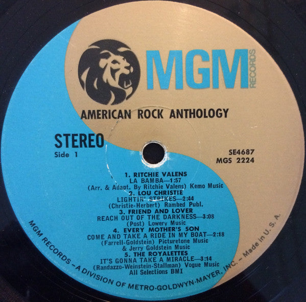 Various : American Rock Anthology (LP, Comp)