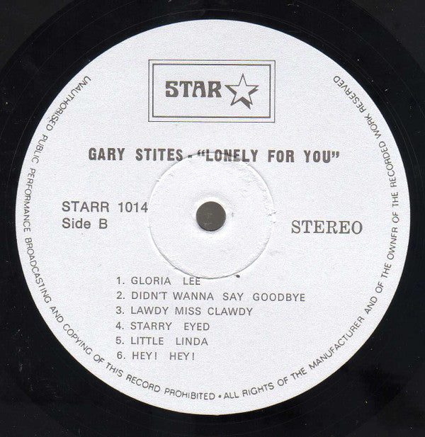 Gary Stites : Lonely For You (LP, Album)