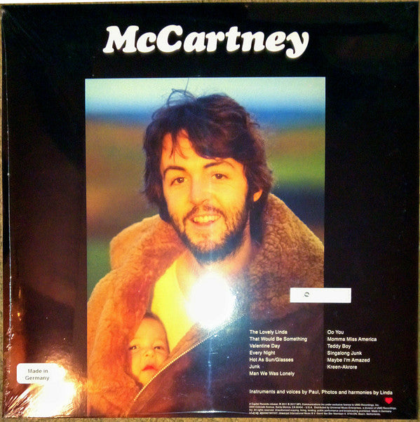 Paul McCartney : McCartney (LP, Album, Ltd, RE, RM, Red)