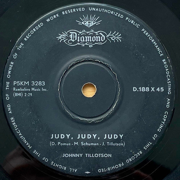 Johnny Tillotson : You Can Never Stop Me Loving You / Judy, Judy, Judy (7", Single)