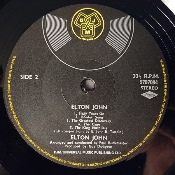 Elton John : Elton John (LP, Album, RE, RM, Gat)