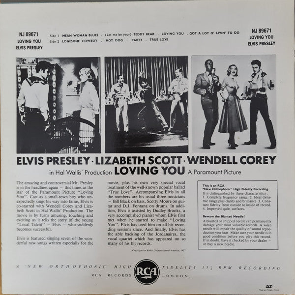 Elvis Presley : Loving You (10", RE)