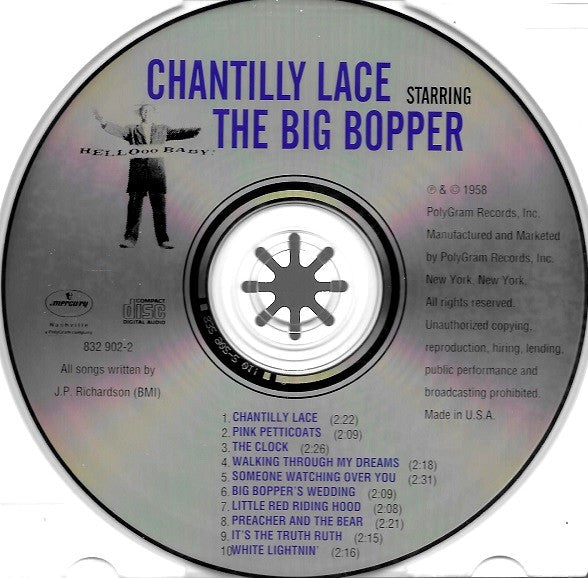 Big Bopper : Chantilly Lace (CD, Album, RE)