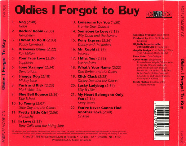 Various : Oldies I Forgot To Buy (CD, Comp)