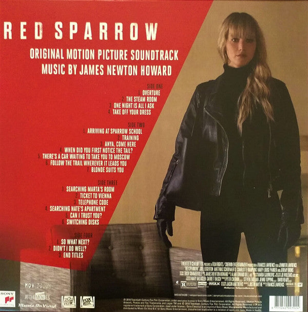 James Newton Howard : Red Sparrow (Original Motion Picture Soundtrack) (2xLP, Album, Ltd, Num, Red)