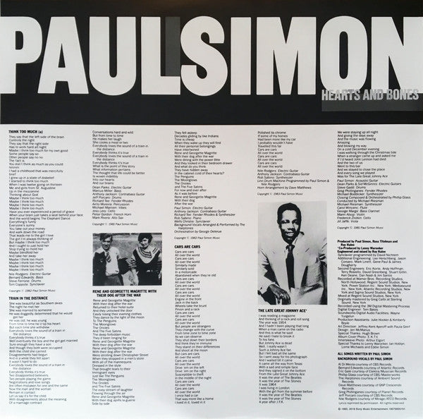 Paul Simon : Hearts And Bones (LP, Album, RE)