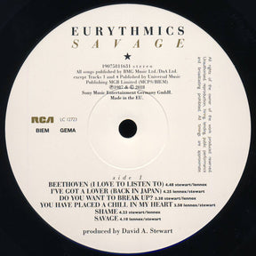 Eurythmics : Savage (LP, Album, RE, RM, 180)