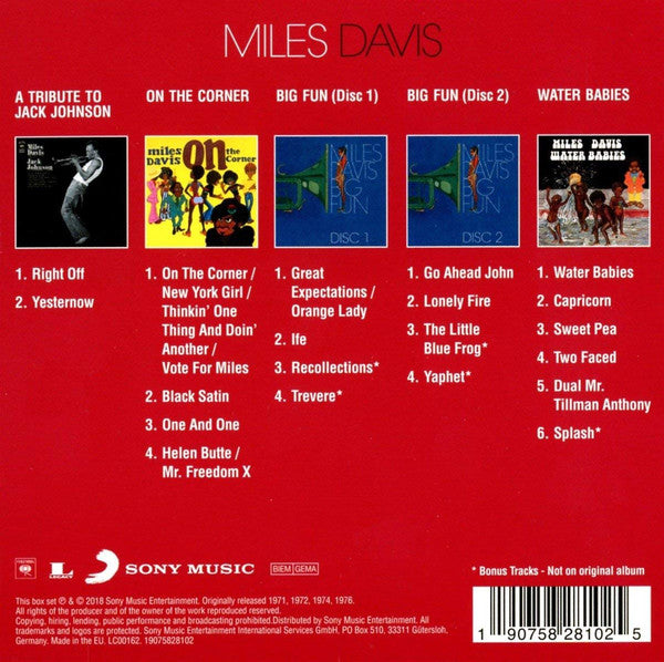 Miles Davis : Original Album Classics  (5xCD, Album, RE + Box, Comp)