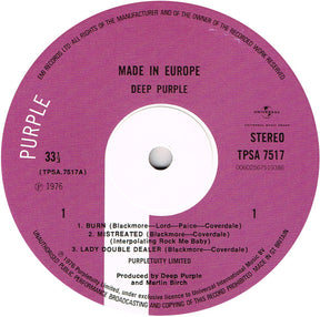 Deep Purple : Made In Europe (LP, Album, Ltd, RE, RM, 180)