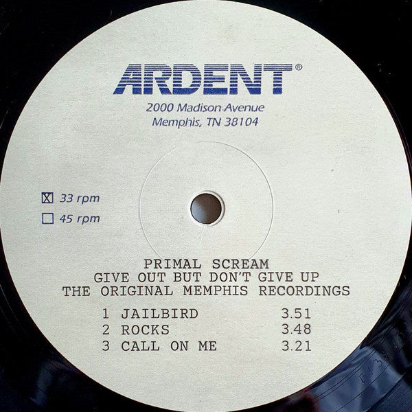 Primal Scream : Give Out But Don't Give Up (The Original Memphis Recordings) (2x12", Album, M/Print, 180)