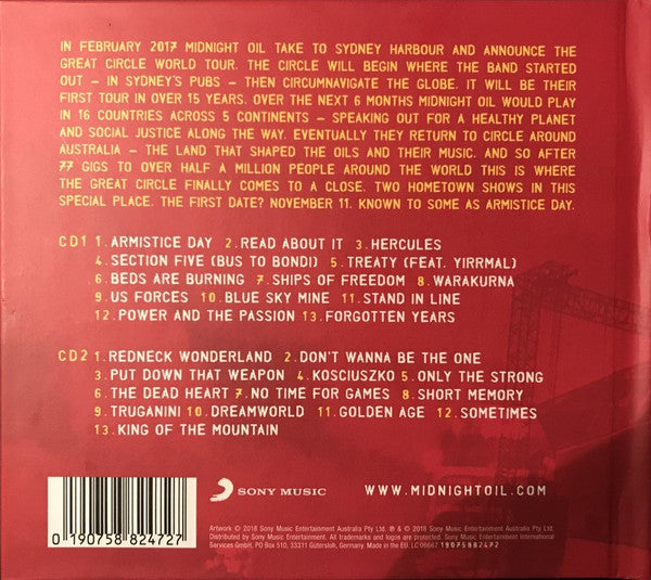 Midnight Oil : Armistice Day: Live At The Domain, Sydney (2xCD)