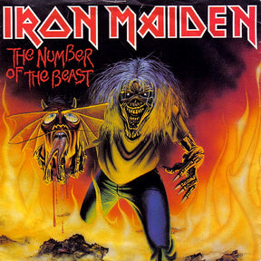 Iron Maiden : The Number Of The Beast (7", Single, Red)