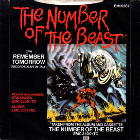 Iron Maiden : The Number Of The Beast (7", Single, Red)