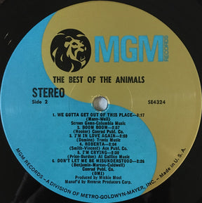 The Animals : The Best Of The Animals (LP, Comp, RE, Gat)