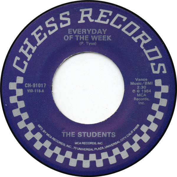 The Students : Everyday Of The Week (7", Single, RE)