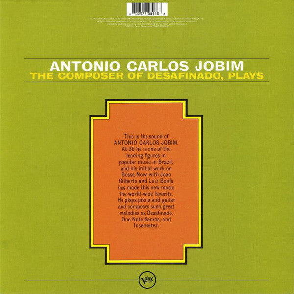 Antonio Carlos Jobim : The Composer Of Desafinado, Plays (LP, Album, RE, RM)