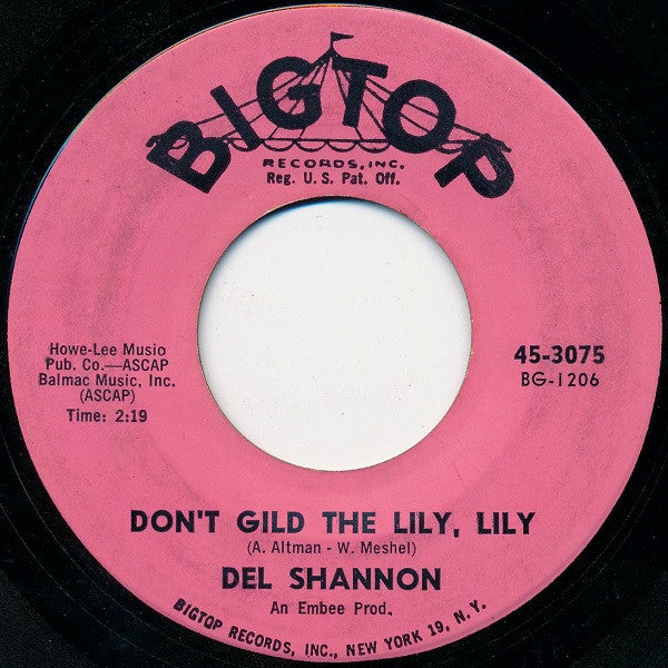 Del Shannon : Hats Off To Larry (7", Single)