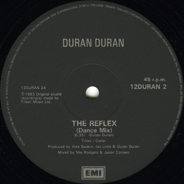 Duran Duran : The Reflex (Dance Mix) (12", Single)