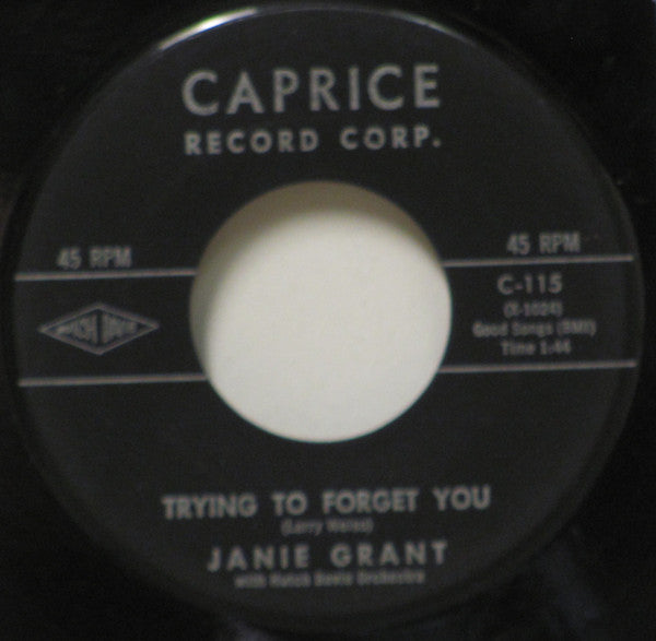 Janie Grant With Hutch Davie Orchestra : That Greasy Kid Stuff / Trying To Forget You (7")