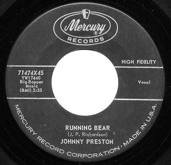 Johnny Preston : Running Bear (7", Single)