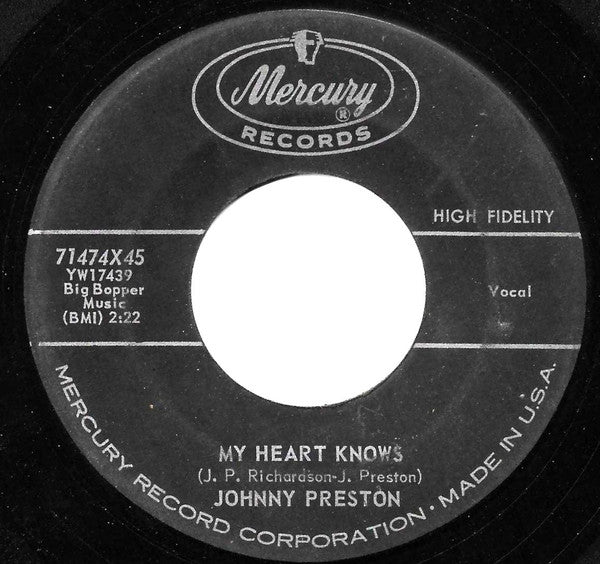 Johnny Preston : Running Bear (7", Single)