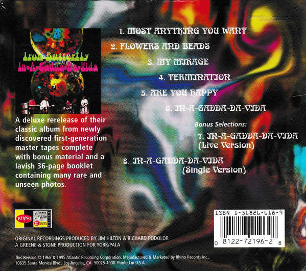 Iron Butterfly : In-A-Gadda-Da-Vida (CD, Album, Dlx, RE, RM, RP, Cin)