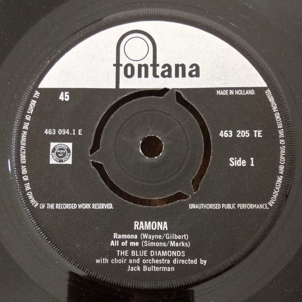 The Blue Diamonds : Ramona (7", EP)