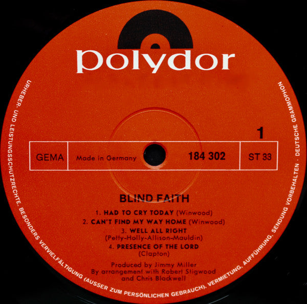 Blind Faith (2) : Blind Faith (LP, Album)